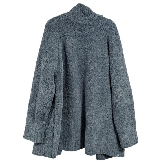 Barefoot Dreams Cozychic Directional Ribbed Cardigan In Blue Mirage Size XL - Picture 6 of 9